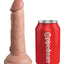 King Cock Elite Dual Density Vibrating Rechargeable Silicone Dildo - Vanilla - 6in