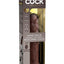 King Cock Elite Dual Density Vibrating Rechargeable Silicone Dildo with Remote Control Dildo - Chocolate - 9in