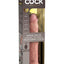 King Cock Elite Dual Density Vibrating Rechargeable Silicone Dildo with Remote Control Dildo