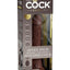 King Cock Elite Dual Density Vibrating Rechargeable Silicone with Remote Control Dildo