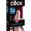 King Cock Plus Triple Density Dildo - Vanilla - 5in