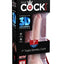 King Cock Plus Triple Density Dildo - Vanilla - 7in