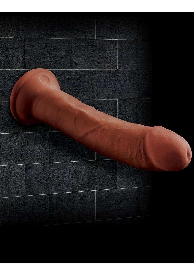 King Cock Plus Triple Density Dildo - Chocolate - 8in