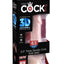 King Cock Plus Triple Density Dildo with Balls - Vanilla - 6.5in