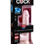 King Cock Plus Triple Density Dildo with Balls - Vanilla - 7.5in