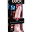 King Cock Plus Triple Density Dildo with Balls - Vanilla - 8in