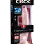 King Cock Plus Triple Density Dildo with Balls - Vanilla - 9in