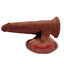 King Cock Plus Triple Density Dildo with Swinging Balls - Chocolate - 8in