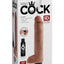 King Cock Squirting Dildo with Balls - Vanilla - 10in