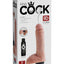 King Cock Squirting Dildo with Balls - Flesh/Vanilla - 8in