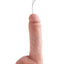 King Cock Squirting Dildo with Balls - Flesh/Vanilla - 8in