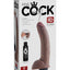 King Cock Squirting Dildo with Balls - Brown/Chocolate - 9in