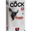 King Cock Strap-On Harness with Dildo - Vanilla - 8in