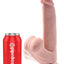 King Cock Triple Density Cock with Swinging Balls - Vanilla - 8in