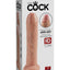 King Cock Uncut Cock Dildo - Vanilla - 7in