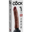 King Cock Vibrating Dildo - Chocolate - 7in