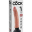 King Cock Vibrating Dildo - Flesh/Vanilla - 7in