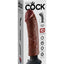 King Cock Vibrating Dildo - Chocolate - 8in