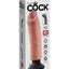 King Cock Vibrating Dildo - Flesh/Vanilla - 8in