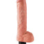 King Cock Vibrating Dildo with Balls - Vanilla - 10in