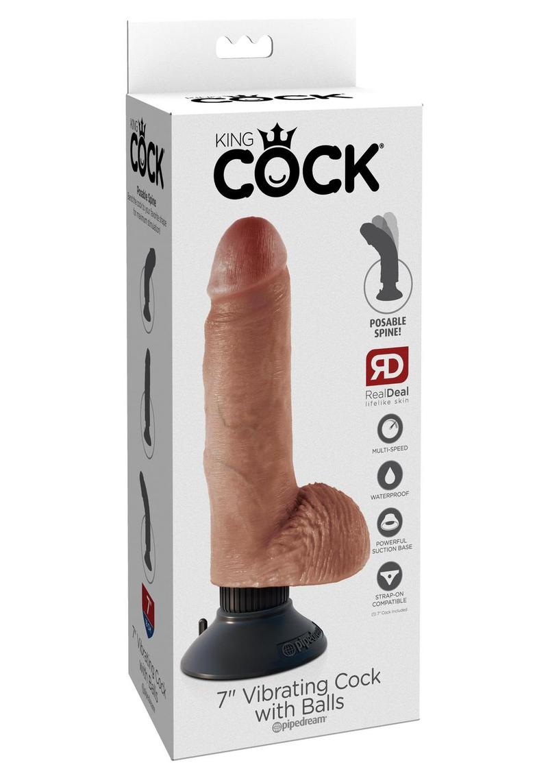 King Cock Vibrating Dildo with Balls