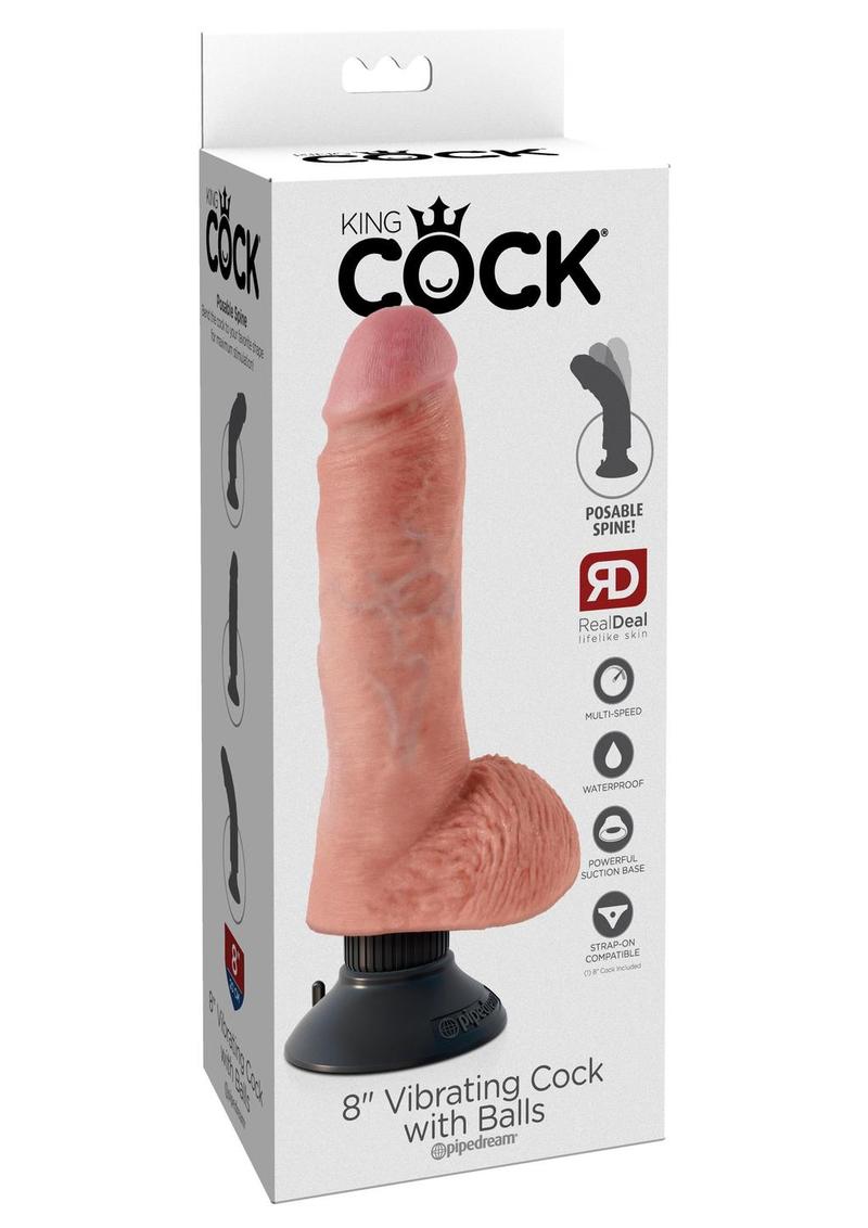 King Cock Vibrating Dildo with Balls