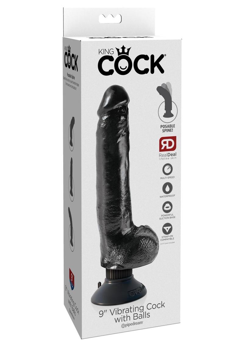 King Cock Vibrating Dildo with Balls