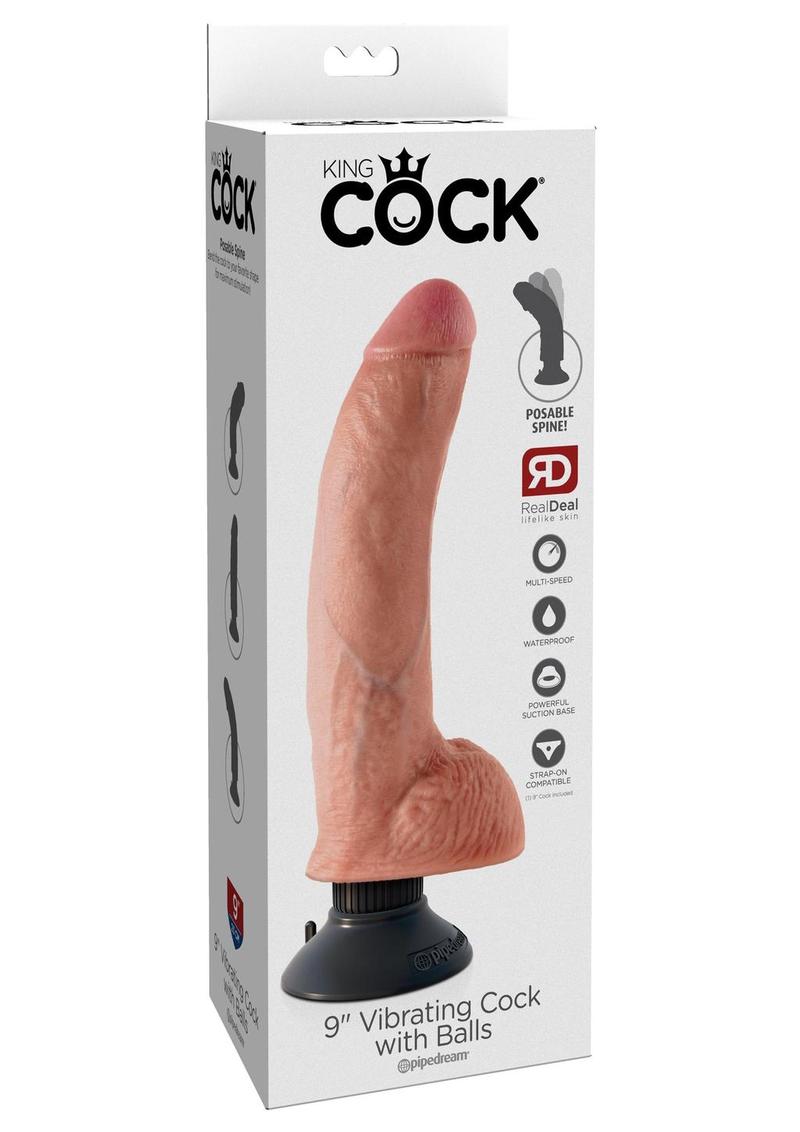 King Cock Vibrating Dildo with Balls