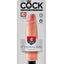 King Cock Vibrating Stiffy Dildo - Flesh/Vanilla - 6in