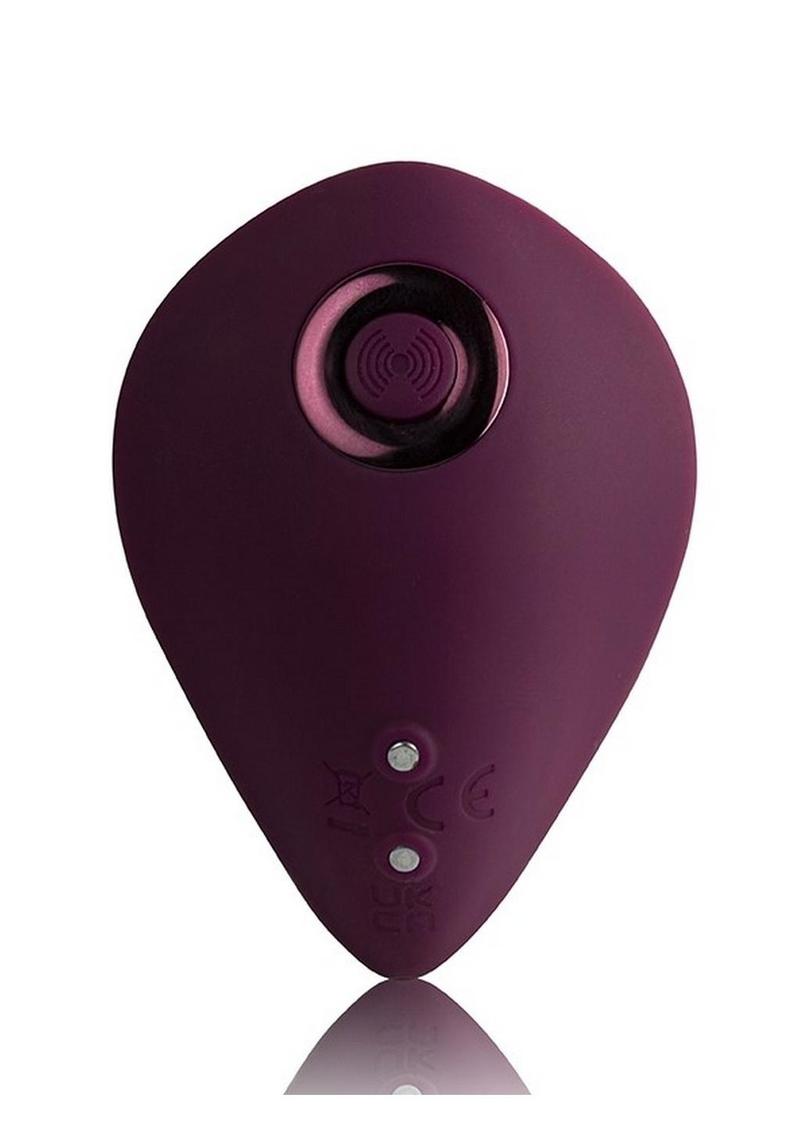 Knickerbocker Glory Rechargeable Silicone Clitoral Stimulator with Remote Control - Purple/Red