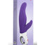 Lady Bi Silicone Vibrator with Clitoral Stimulator - Purple/Violet