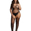 Le Desir Contrast Fence Net Suspender Bodystocking