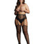 Le Desir High-Waist Garterbelt Stockings - Black - Queen