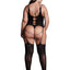 Le Desir Shade Elara Vii Bodystocking with Open Cups - Black - Queen