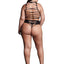Le Desir Shade Helike Xlv Two Piece with Open Cups, Crop Top and Pantie - Black - Queen