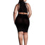 Le Desir Shade Kala Xxxvii Two Piece with Turtleneck, Crop Top and Skirt - Black - Queen