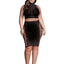 Le Desir Shade Kala Xxxvii Two Piece with Turtleneck, Crop Top and Skirt