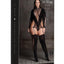 Le Desir Shade Kalyke Xxiii Bodystocking with Turtleneck - Black - Queen