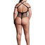 Le Desir Shade Leda Xiii Body with Crossed Neckline and Off Shoulder Straps - Black - Queen