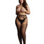 Le Desir Shredded Suspender Pantyhose