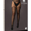 Le Desir Suspender Leopard Pantyhose - Animal Print/Black - Queen