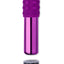 Le Wand Bullet Rechargeable Vibrator with Textured Silicone Sleeve and Ring - Cherry/Purple