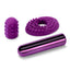 Le Wand Bullet Rechargeable Vibrator with Textured Silicone Sleeve and Ring - Cherry/Purple