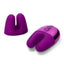 Le Wand Double Vibe Rechargeable Silicone Rabbit Vibrator - Cherry/Purple