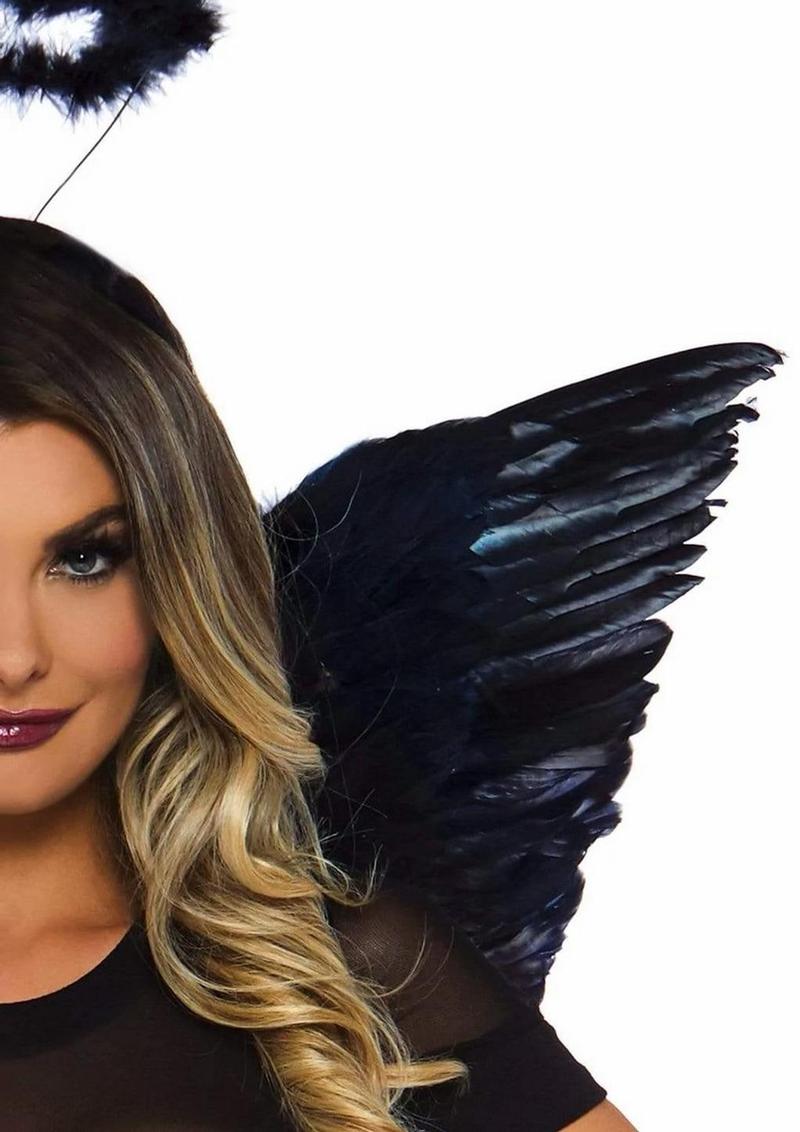 Leg Avenue Angel Wings Kit - Black - One Size