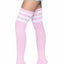 Leg Avenue Athlete Thigh High 3 Stripe Top - Light Pink/Pink - One Size