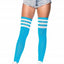 Leg Avenue Athlete Thigh High with 3 Stripe Top - Blue - One Size