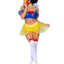 Leg Avenue Bad Apple Snow White, Shimmer Halter Bandeau with Organza Puff Sleeves and Ruffle Collar, Garter Panty with Shimmer Sheer Skirt, and Matching Bow Headband - Multicolor - Large - 3 Piece