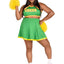 Leg Avenue Bring It Baddie Set Top with Cheer Logo, Pleated Skirt and Pom Pom