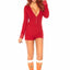 Leg Avenue Brushed Rib Romper Long Johns with Cheeky Snap Closure Back Flap
